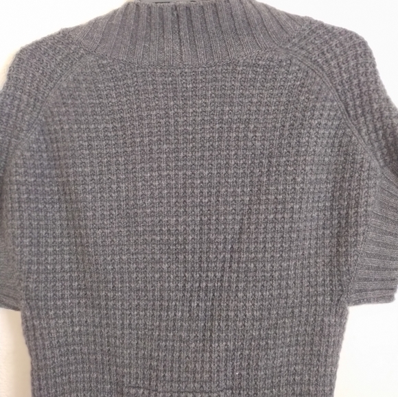 Vince Dark Grey Textured Sweater With Tie Cashmere Blend Size XS - Picture 11 of 14